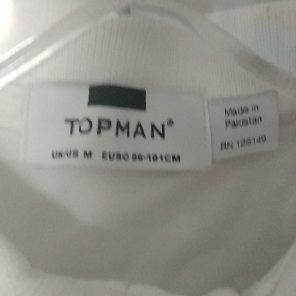 Men's Topman Short Sleeve T-shirt Size Medium White - Picture 2 of 7
